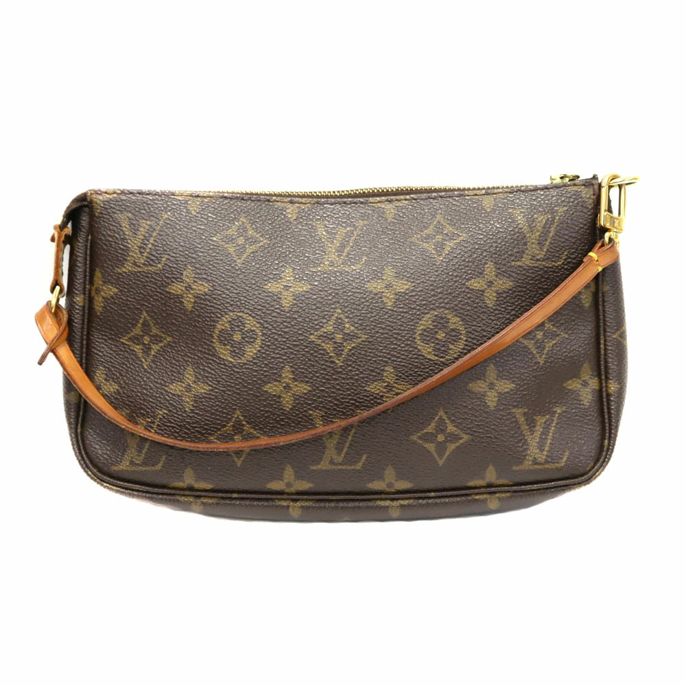 Louis Vuitton Pochette Accessoires Monogram Canvas Handbag Brown